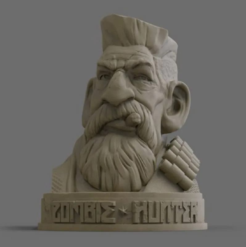 STL - Busto de Cazador de Zombis