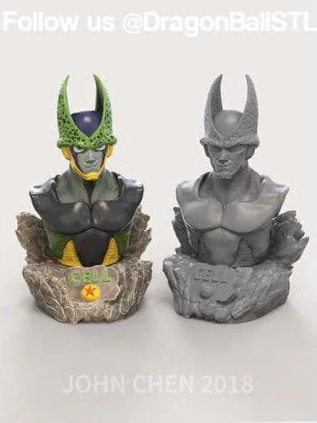 STL - Busto de Cell de Dragon Ball Z 2 render 2