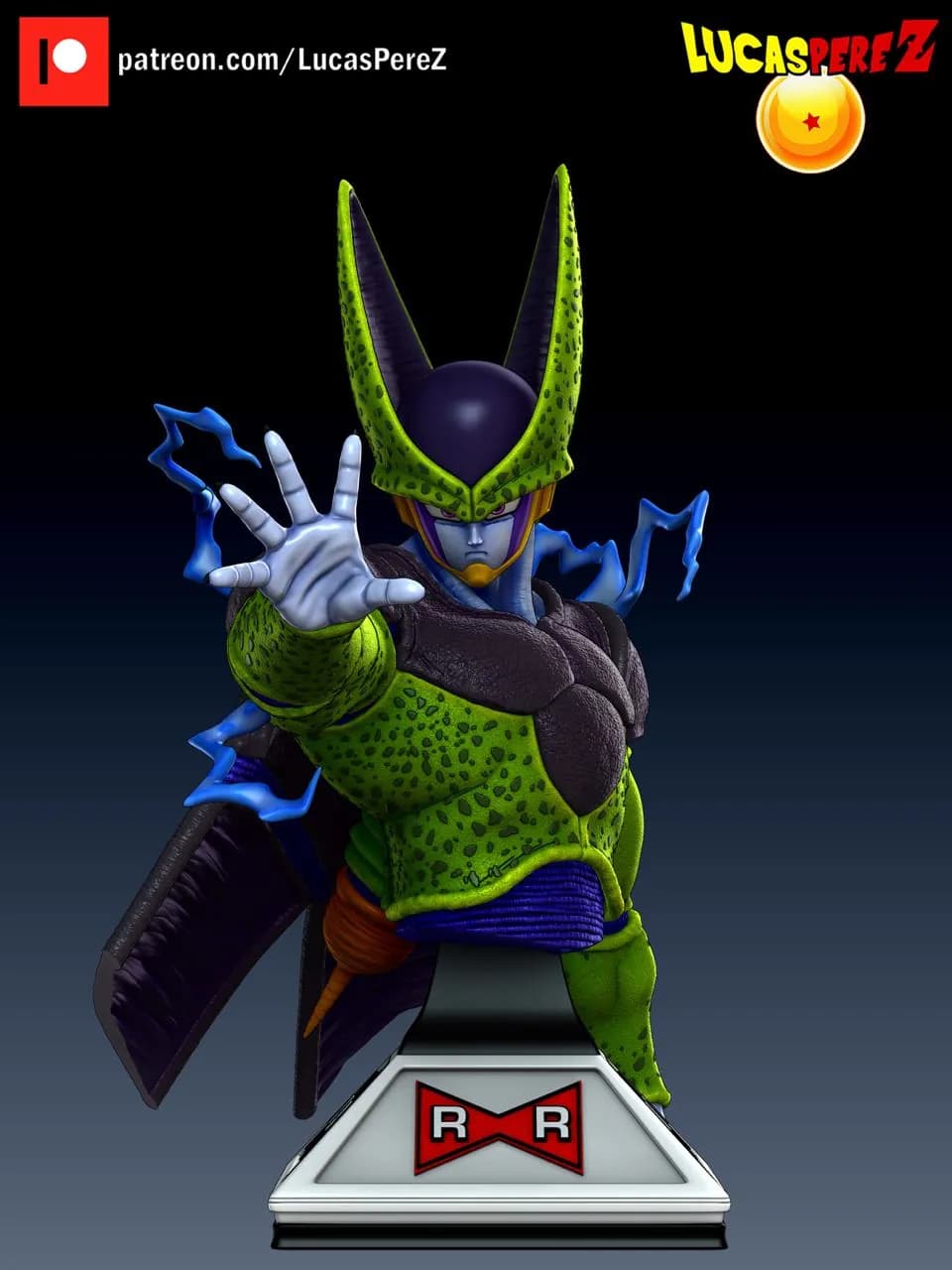 STL - Busto de Cell de Dragon Ball Z 3