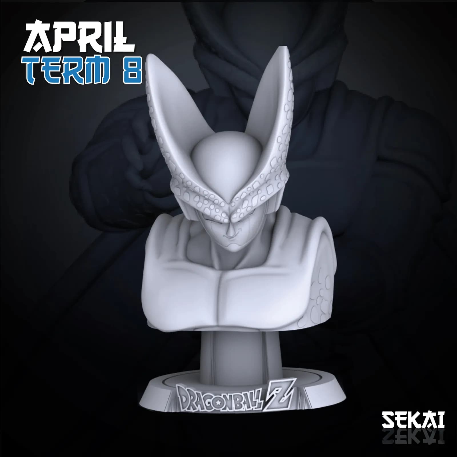 STL - Busto de Cell de Dragon Ball Z 4 render 2