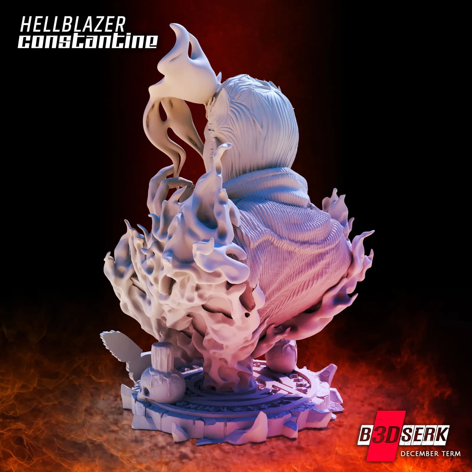 STL - Busto de Constantine Hellblazer 2 render 3