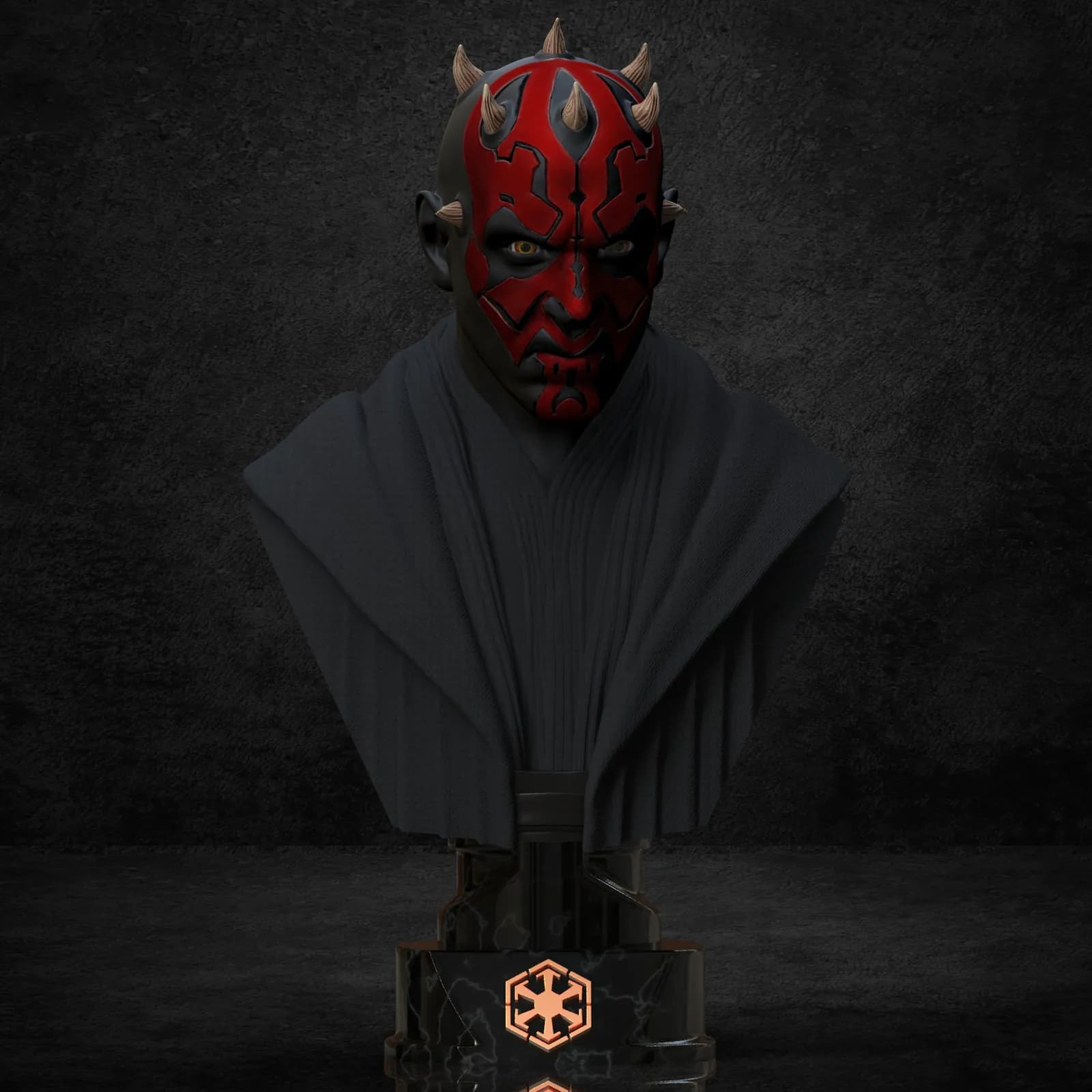 STL - Busto de Darth Maul render 3