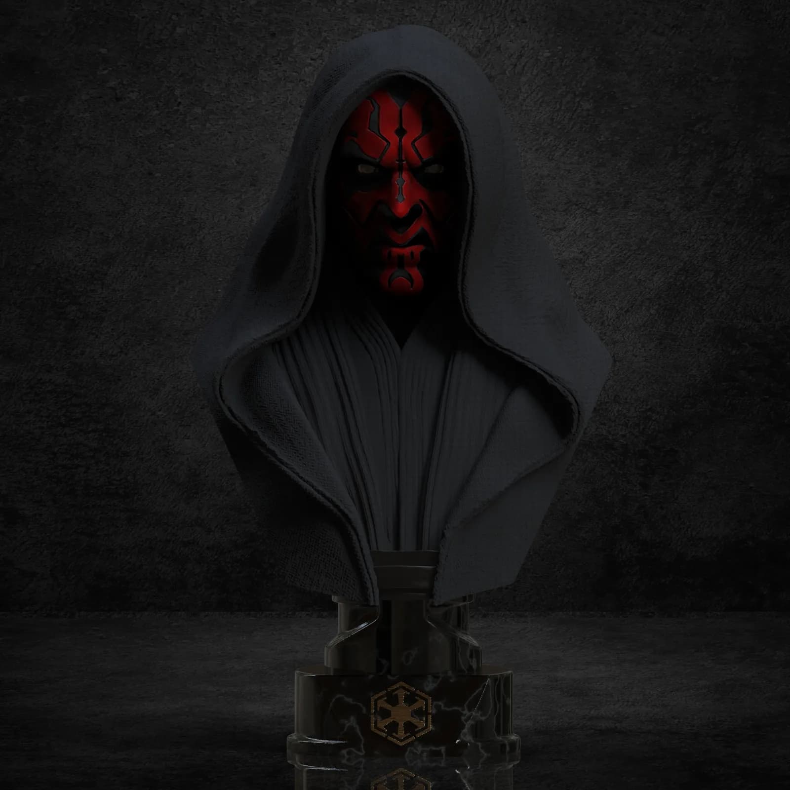 STL - Busto de Darth Maul render 5