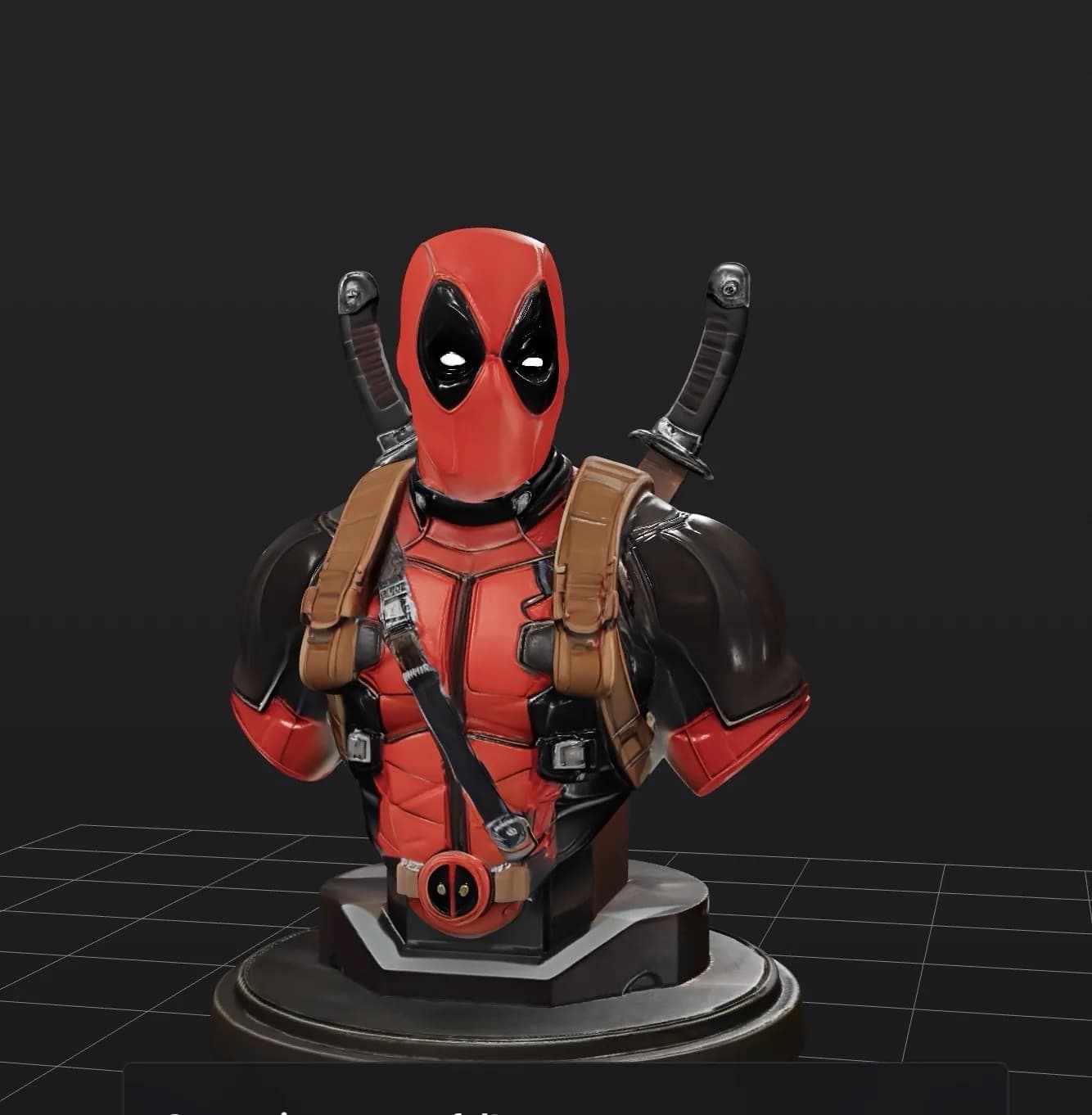 STL - Busto de Deadpool render 2