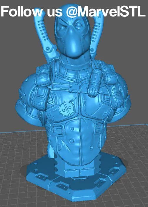 STL - Busto de Deadpool Estilo Armadura