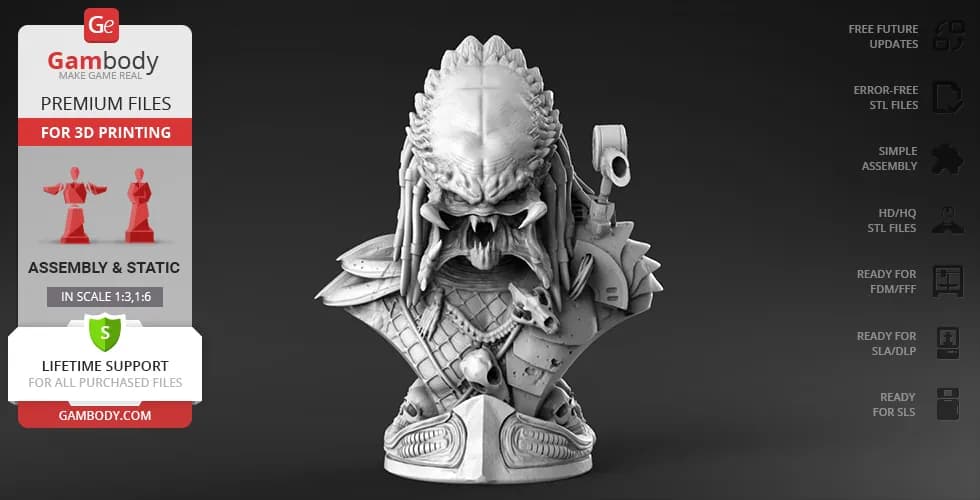 STL - Busto de Depredador 3