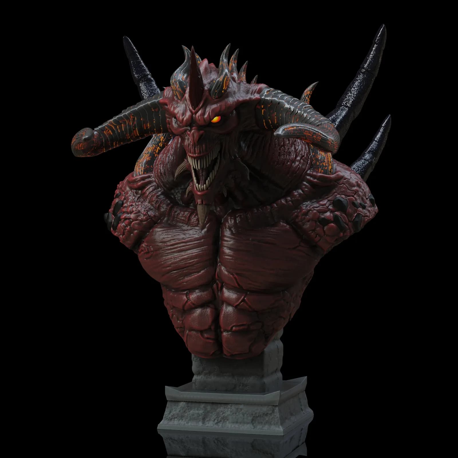 STL - Busto de Diablo 2 render 4