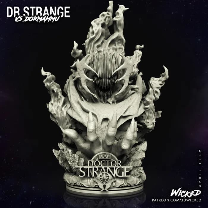 STL - Busto de Dormammu render 2