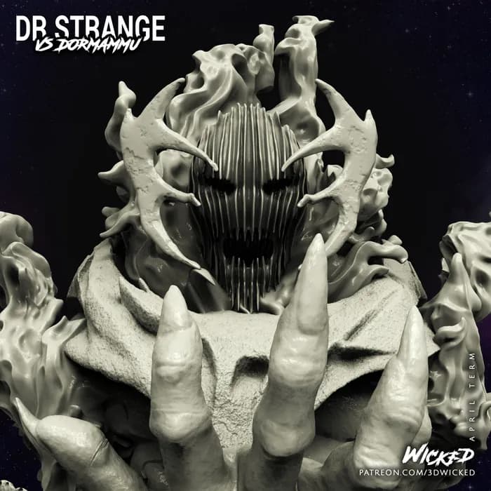 STL - Busto de Dormammu render 4