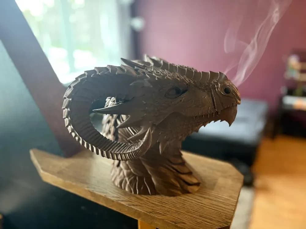 STL - Busto de Dragón render 3