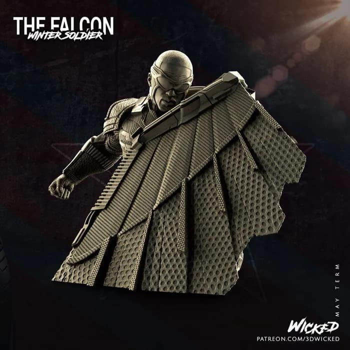 STL - Busto de Falcon de Marvel