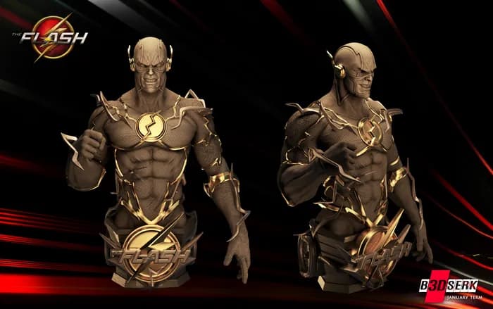 STL - Busto de Flash render 2