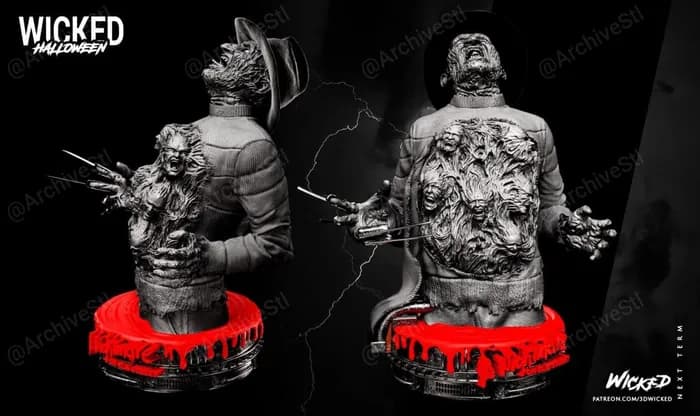 STL - Busto de Freddy Krueger