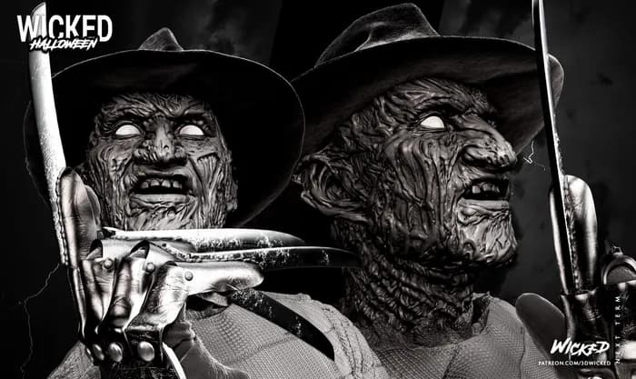 STL - Busto de Freddy Krueger 2 render 2