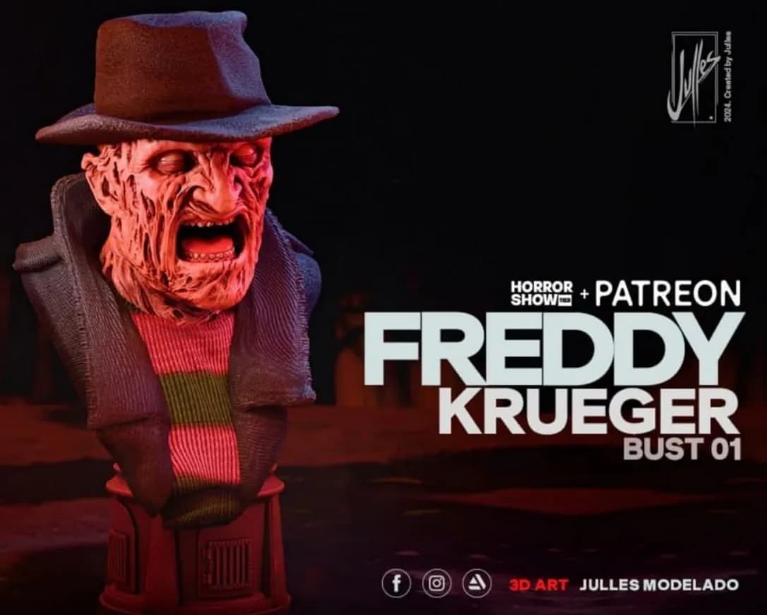 STL - Busto de Freddy Krueger 3