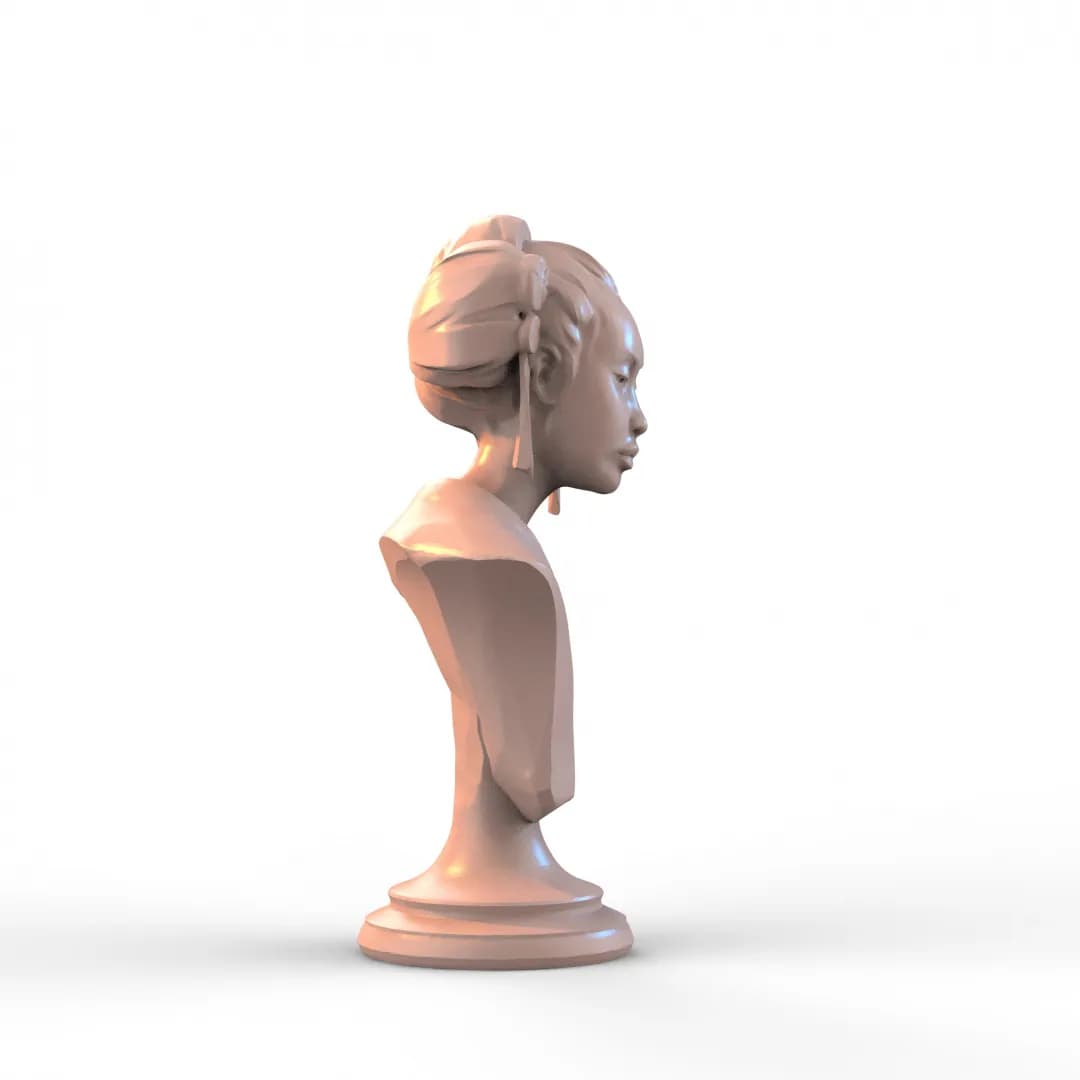 STL - Busto de Geisha render 3