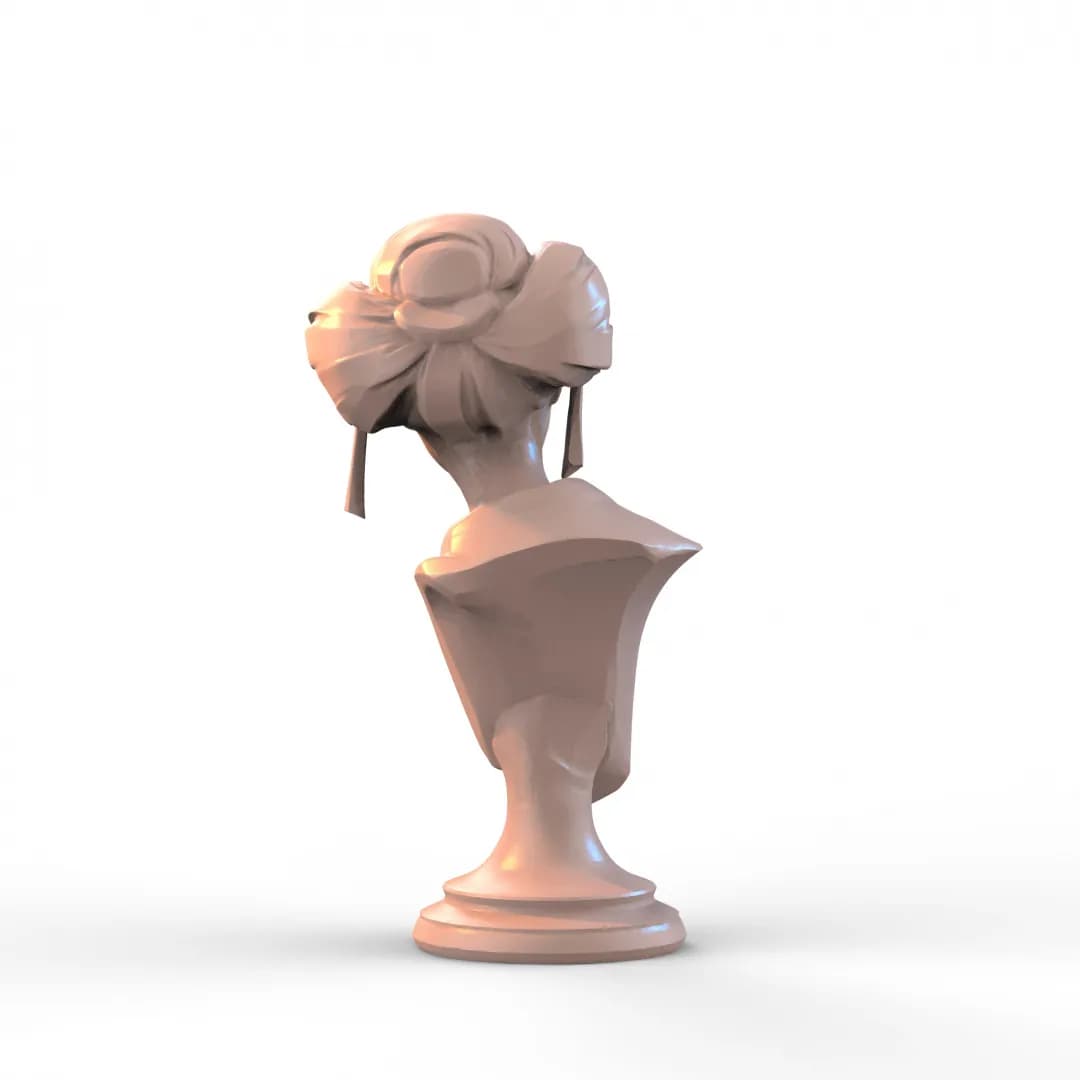 STL - Busto de Geisha render 4
