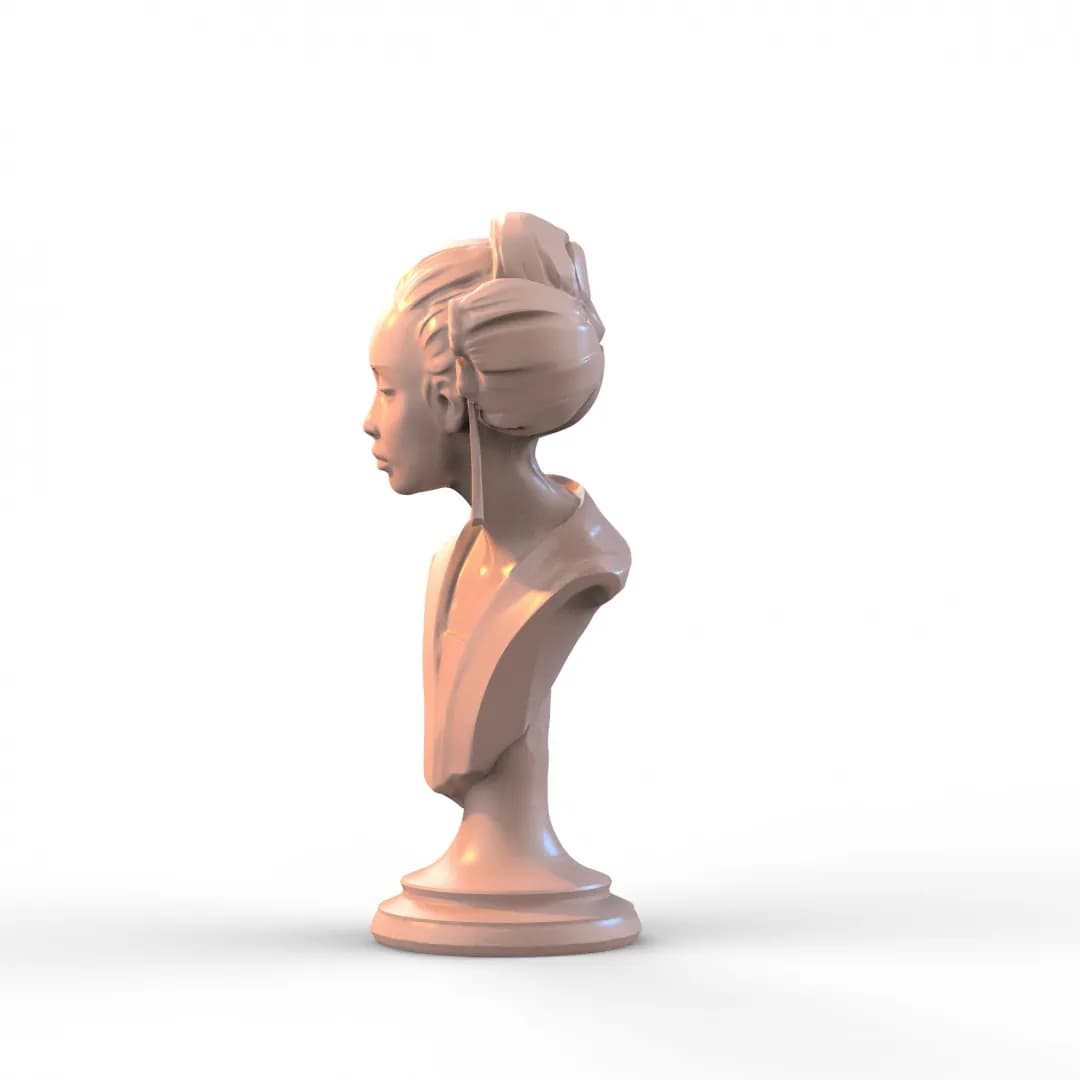 STL - Busto de Geisha render 5