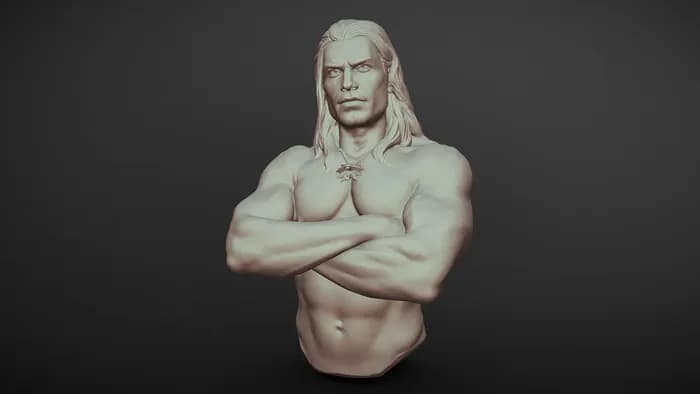 STL - Busto de Geralt de Rivia