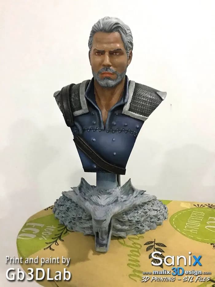 STL - Busto de Geralt de Rivia 2