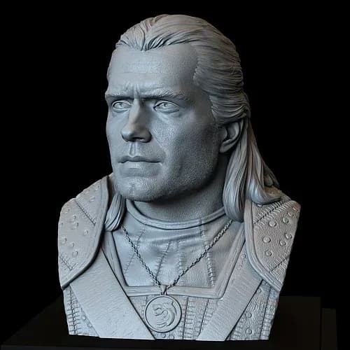 STL - Geralt of The Witcher Bust
