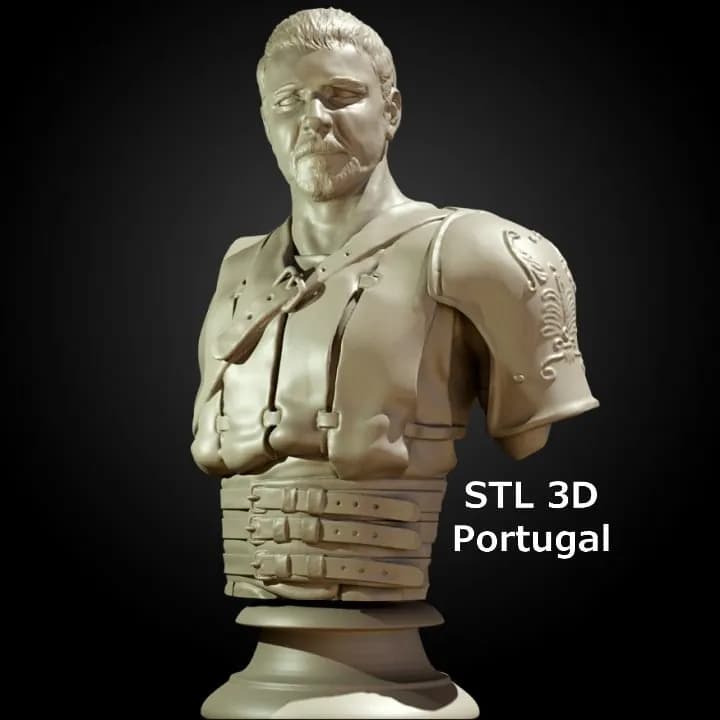 STL - Busto de Gladiador Máximo