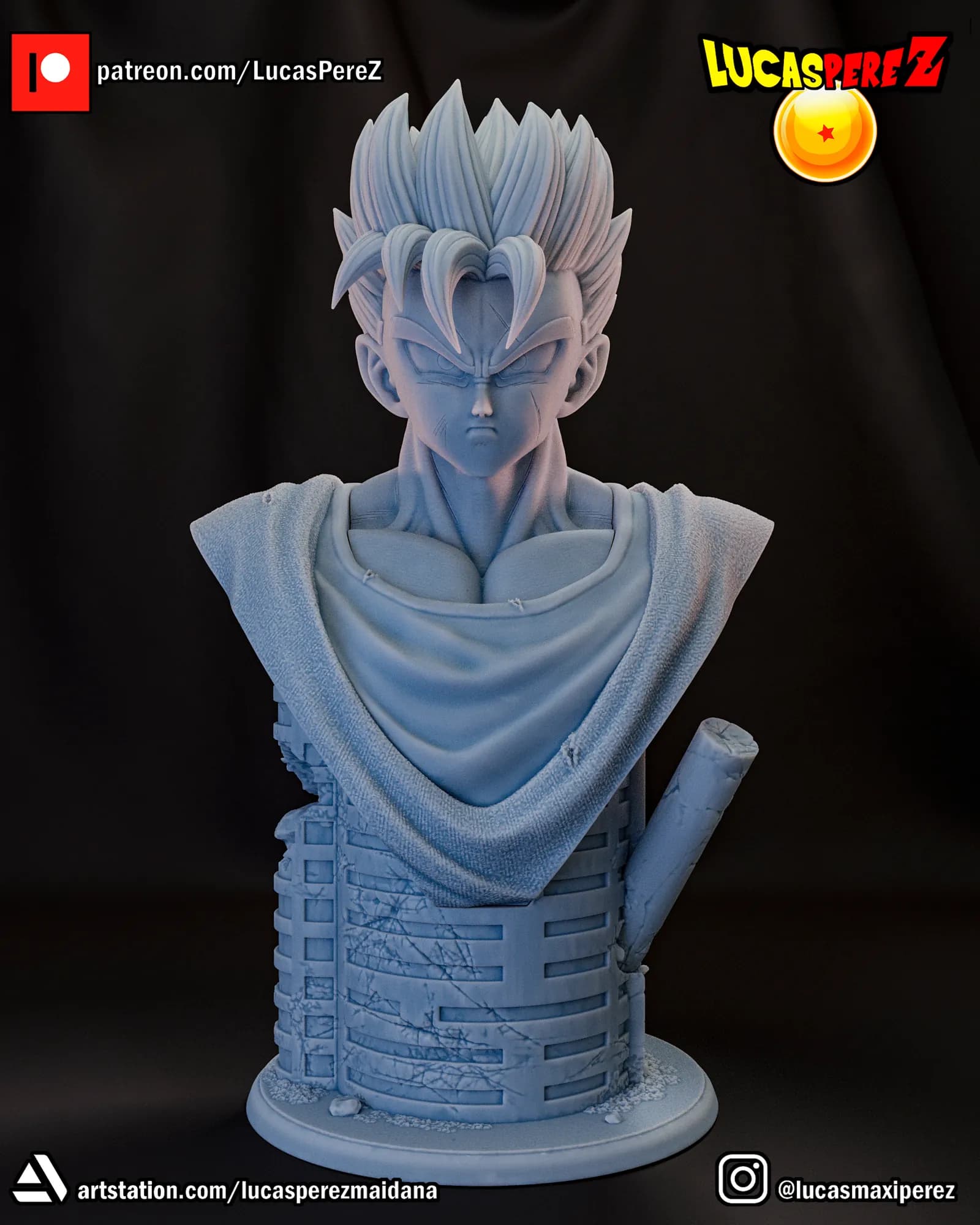 STL - Busto de Gohan 2