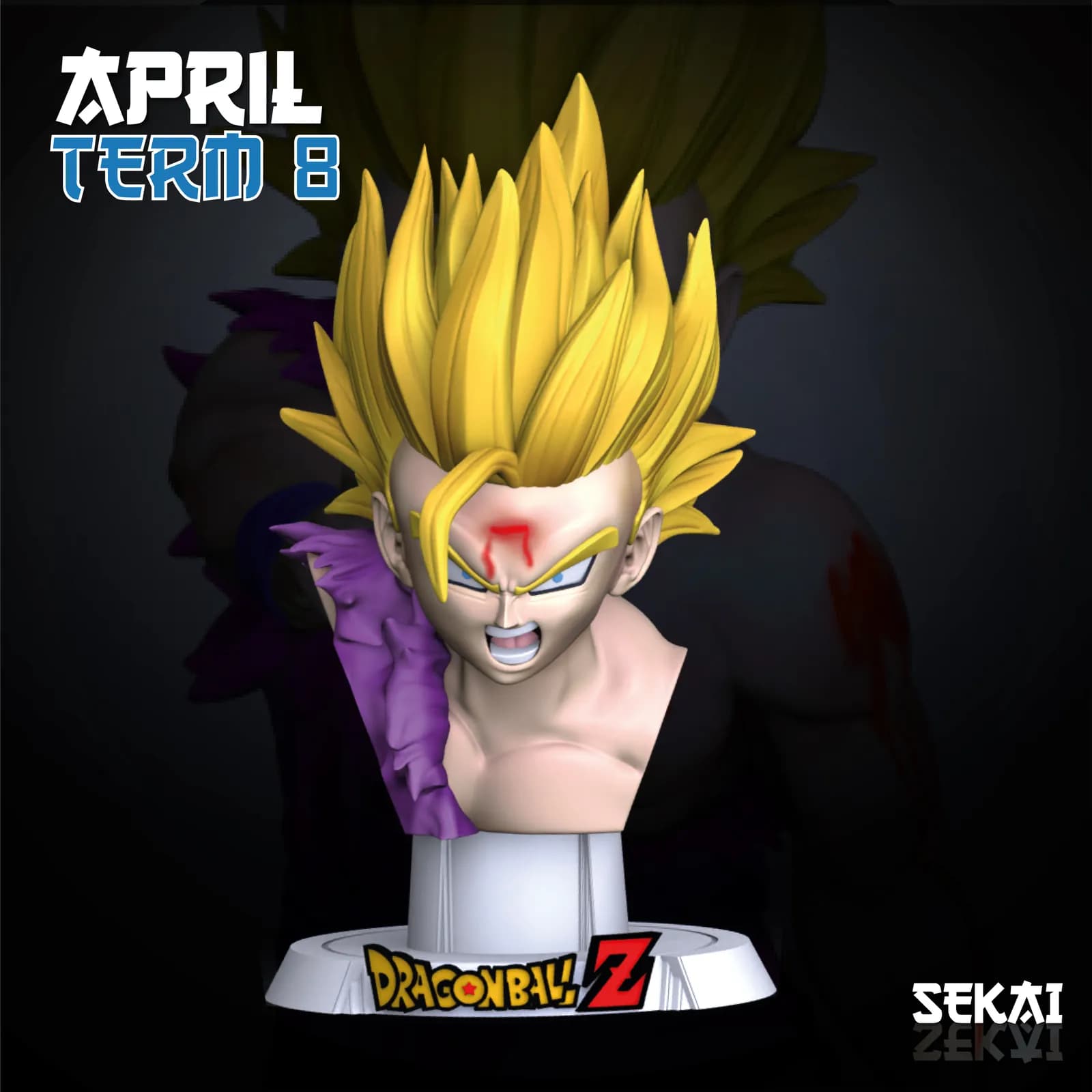 STL - Busto de Gohan 3 render 2