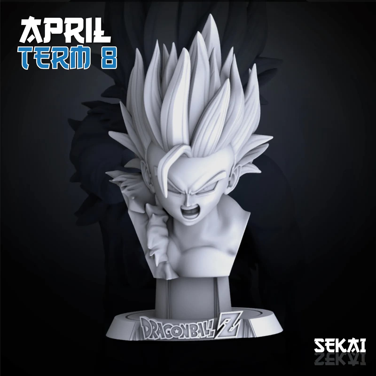 STL - Busto de Gohan 3 render 3