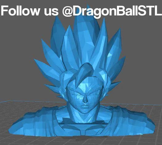 STL - Busto de Goku Super Saiyajin Blue