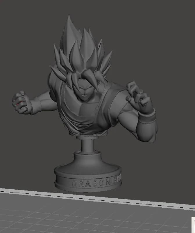 STL - Busto de Goku Super Saiyan 2