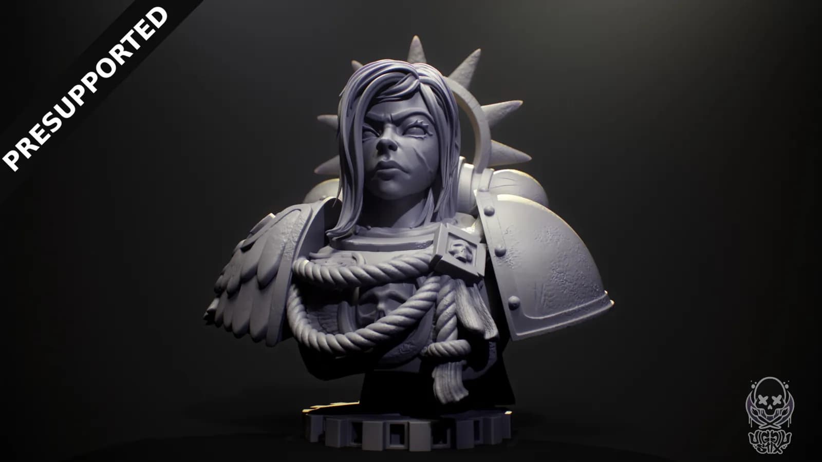 STL - Busto de guerrera espacial