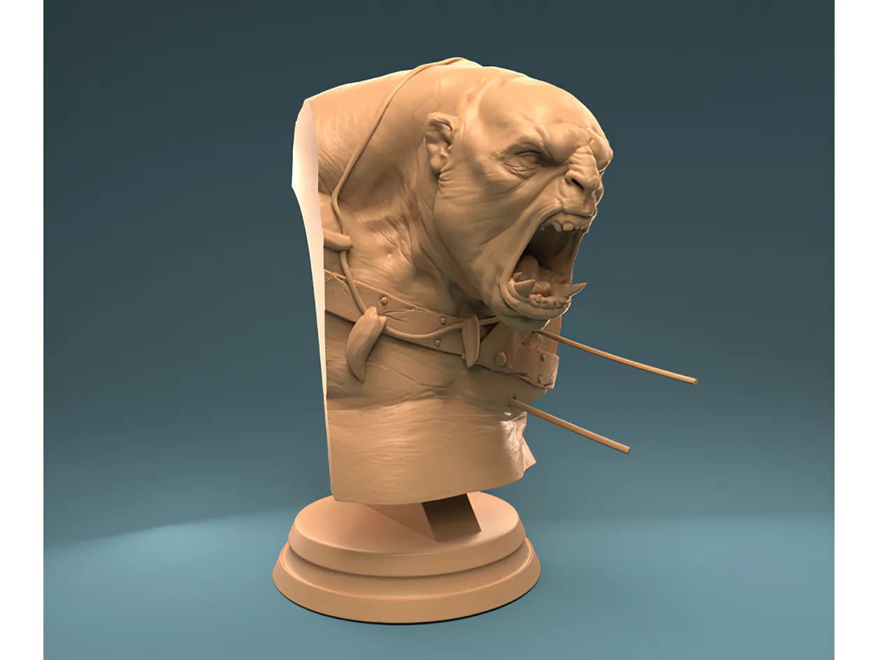 STL - Busto de Guerrero Orco