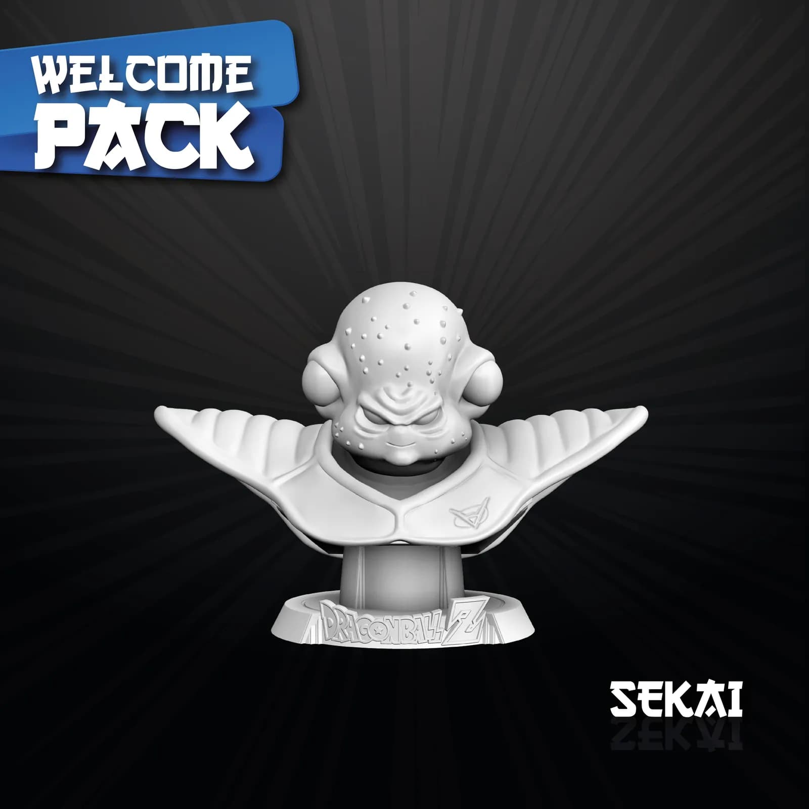 STL - Busto de Guldo de Dragon Ball Z render 2