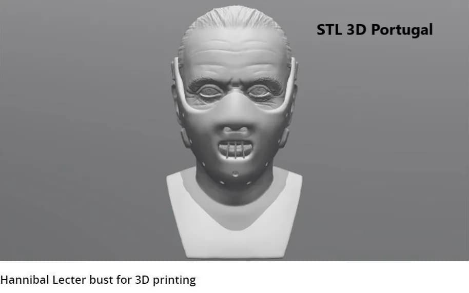 STL - Busto de Hannibal Lecter render 2