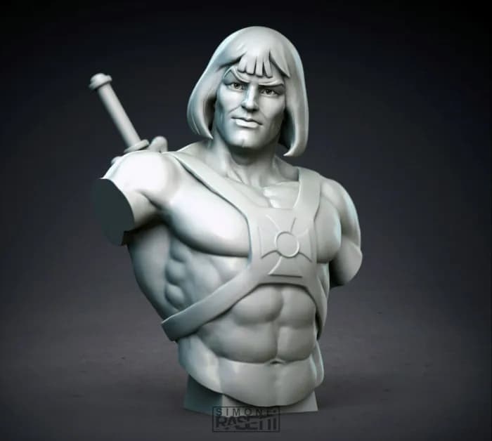 STL - Busto de He Man de los 80