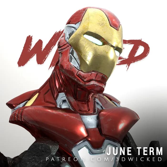 STL - Busto de Iron Man 2 render 4
