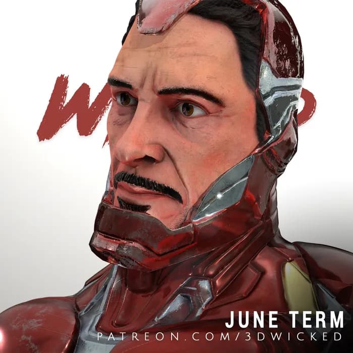 STL - Busto de Iron Man 2 render 5
