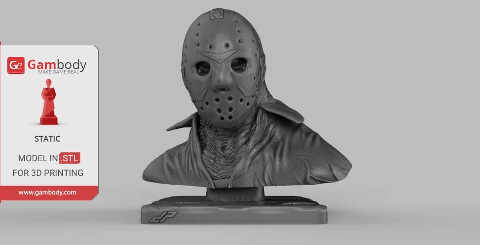 STL - Busto de Jason Voorhees render 2