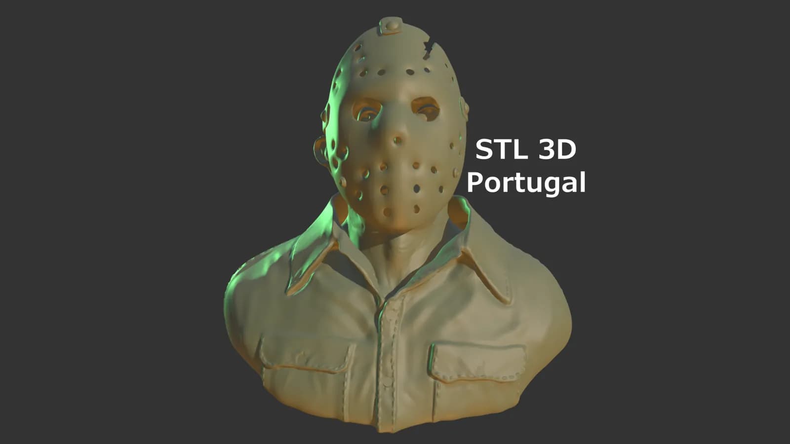 STL - Busto de Jason Voorhees 2 render 2