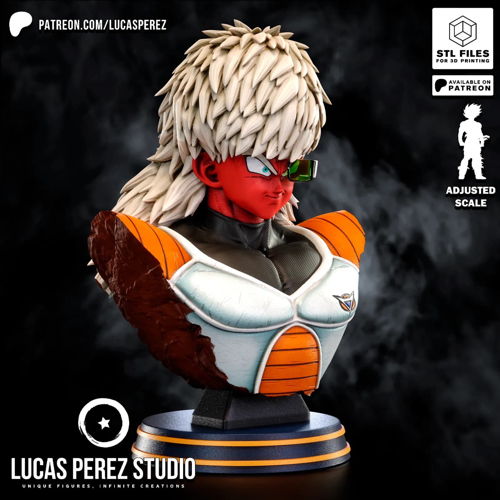 STL - Busto de Jeice de Dragon Ball Z render 4