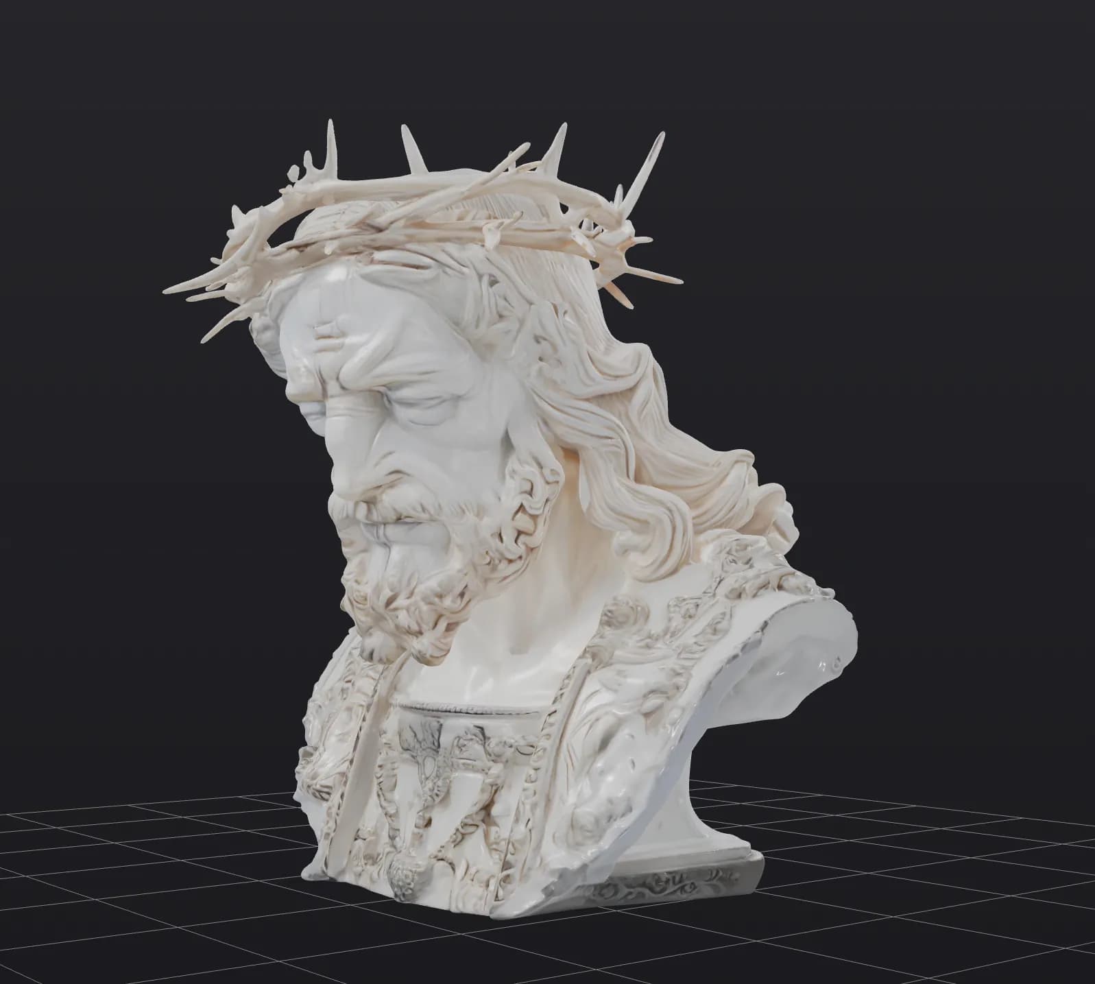STL - Busto de Jesucristo 3 render 2