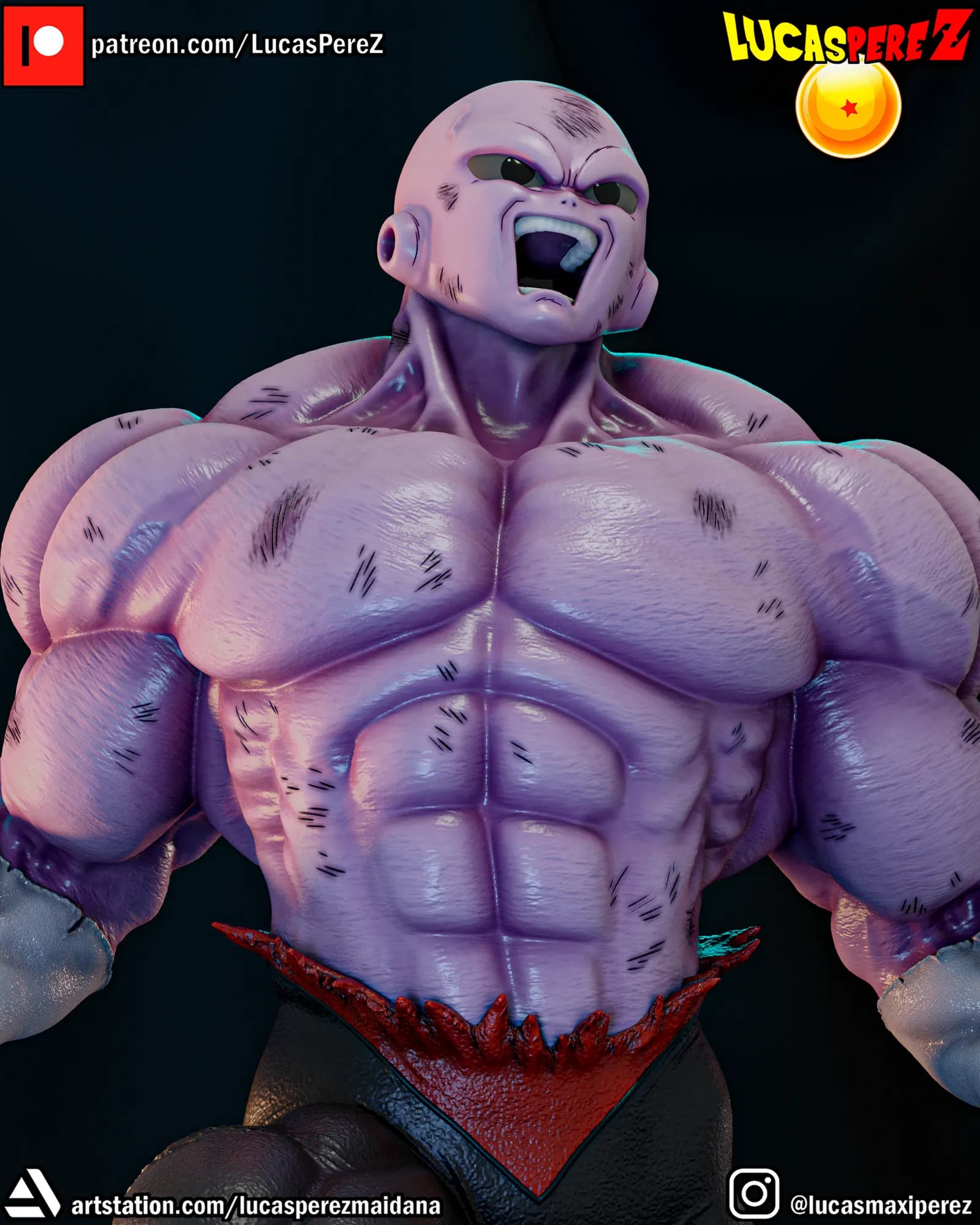 STL - Busto de Jiren render 3