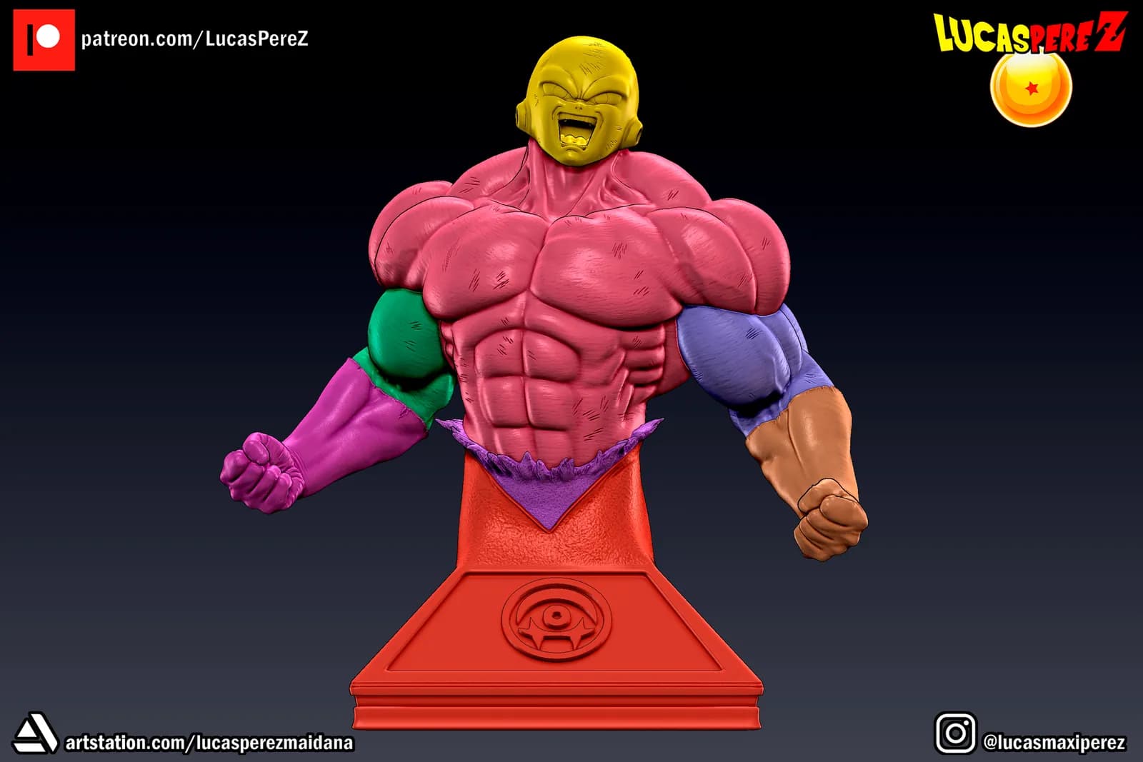 STL - Busto de Jiren render 4