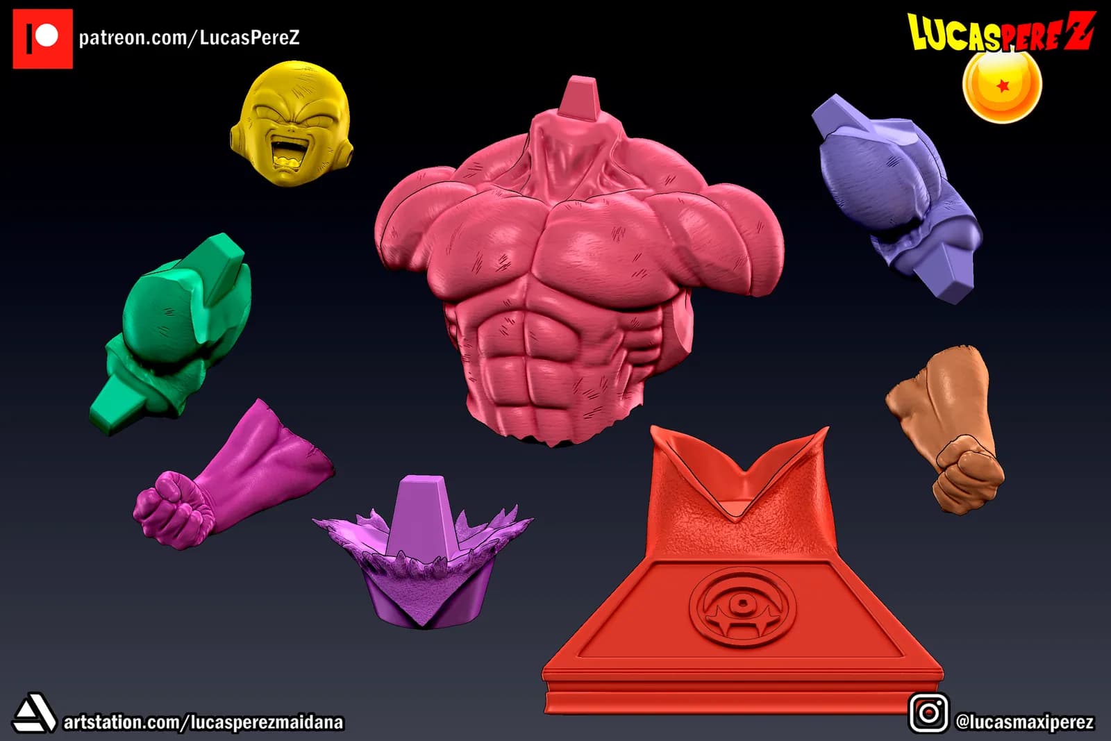 STL - Busto de Jiren render 5