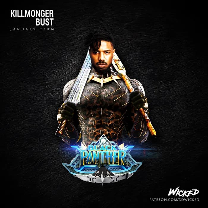 STL - Busto de Killmonger render 2