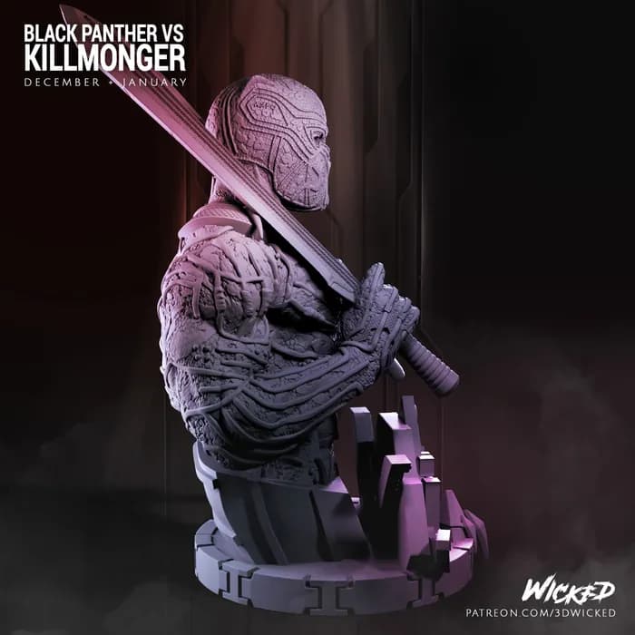 STL - Busto de Killmonger render 4