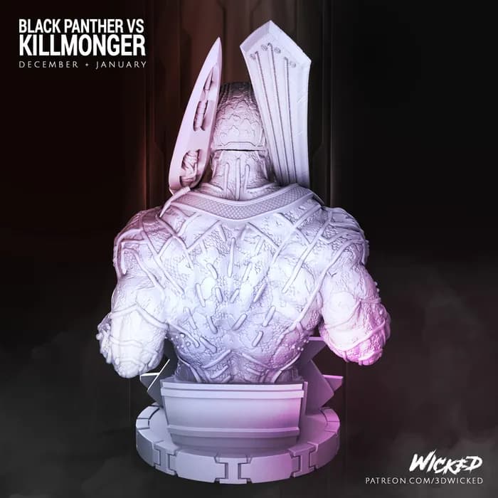 STL - Busto de Killmonger render 5
