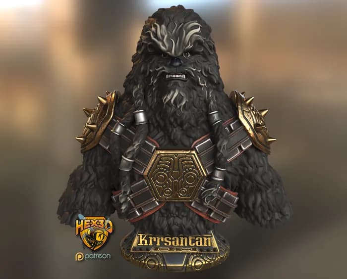 STL - Busto de Krrsantan render 2