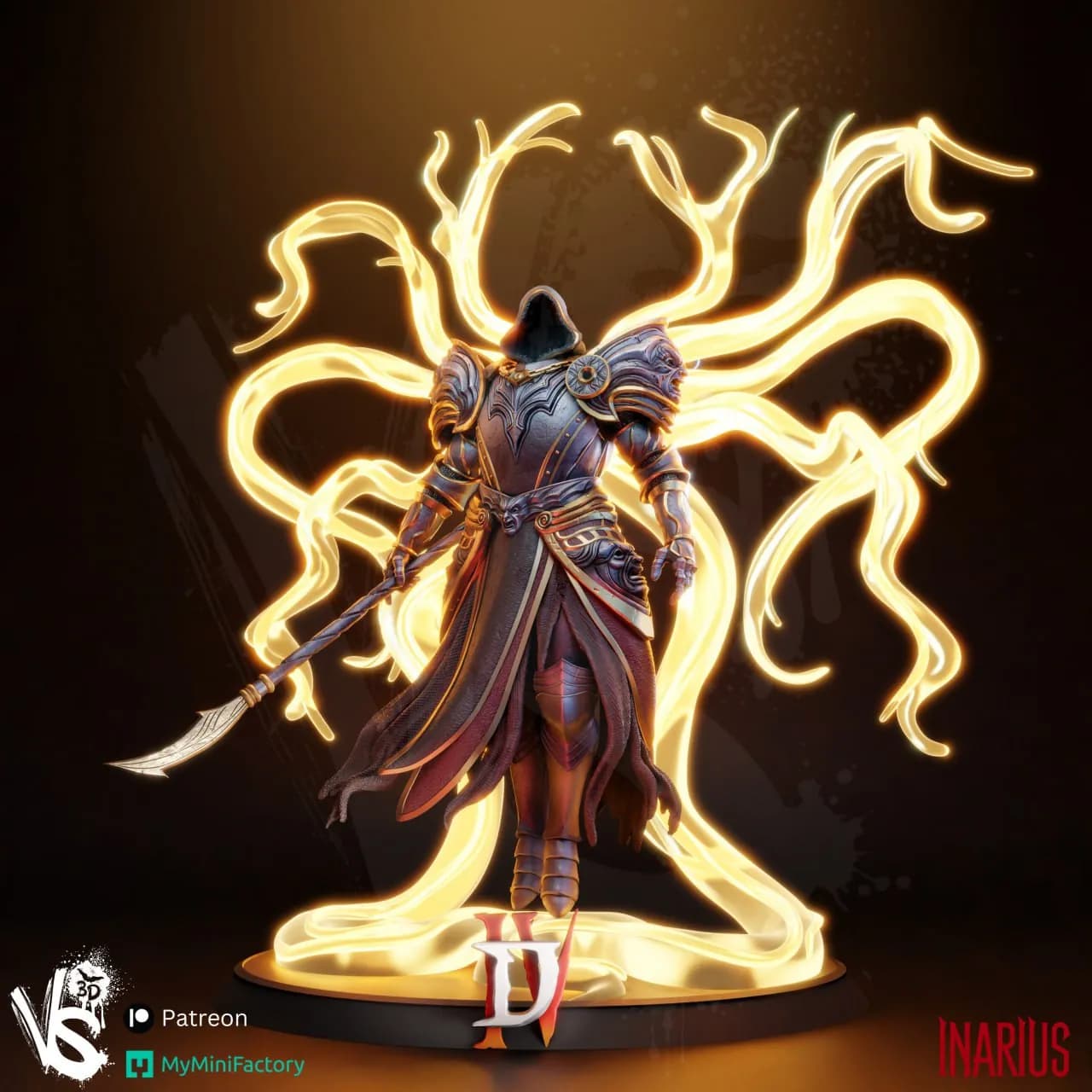 STL - Busto de la Reina Demoníaca render 3